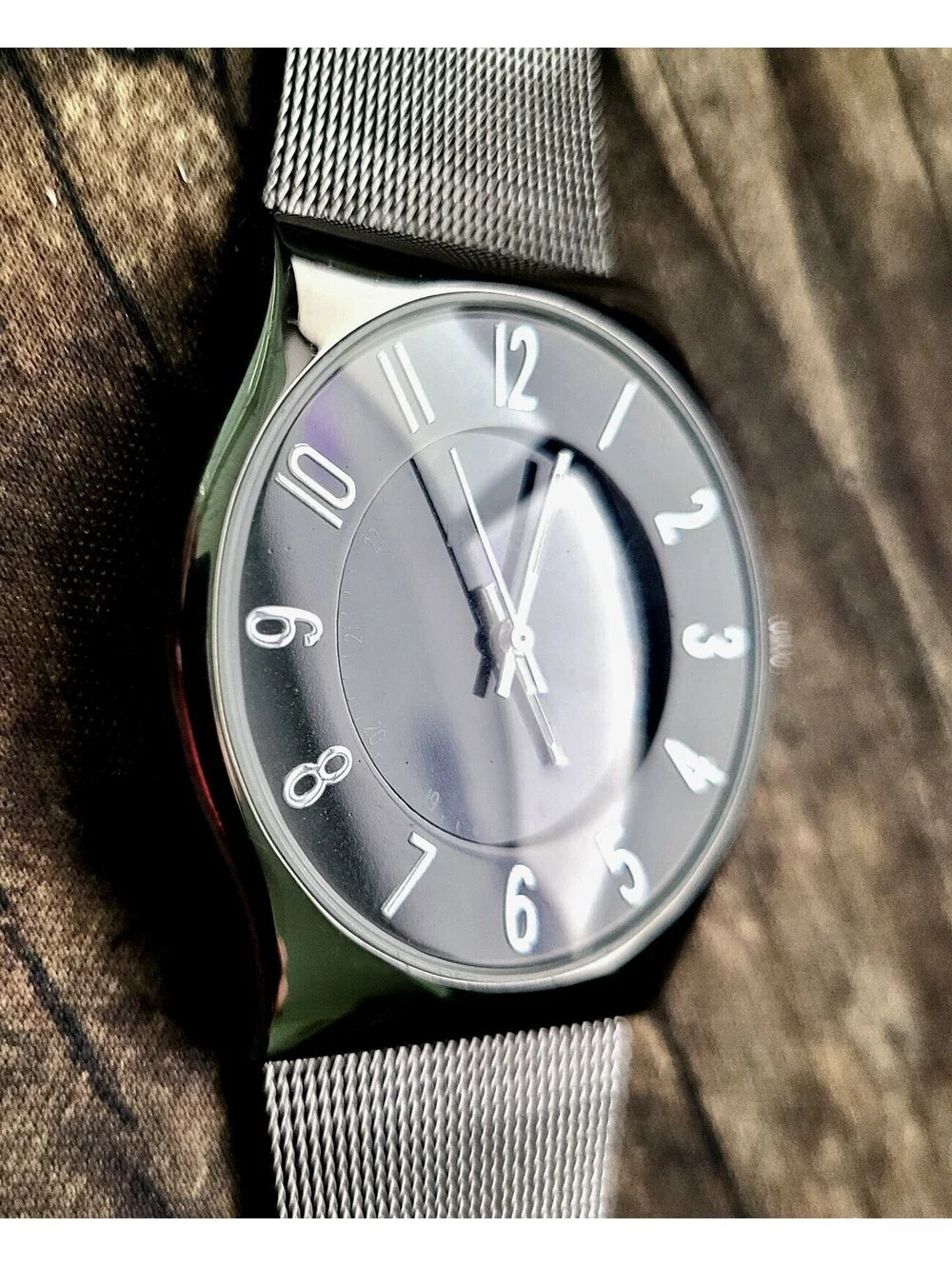 Rare Vintage Gruen Embassy Blk Chrome Mens Watch New In Box